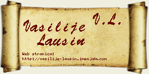 Vasilije Laušin vizit kartica